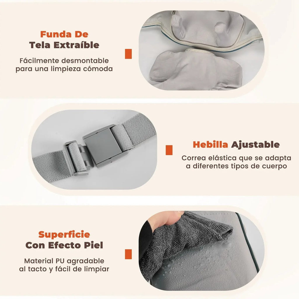 Funda lavable y hebilla ajustable